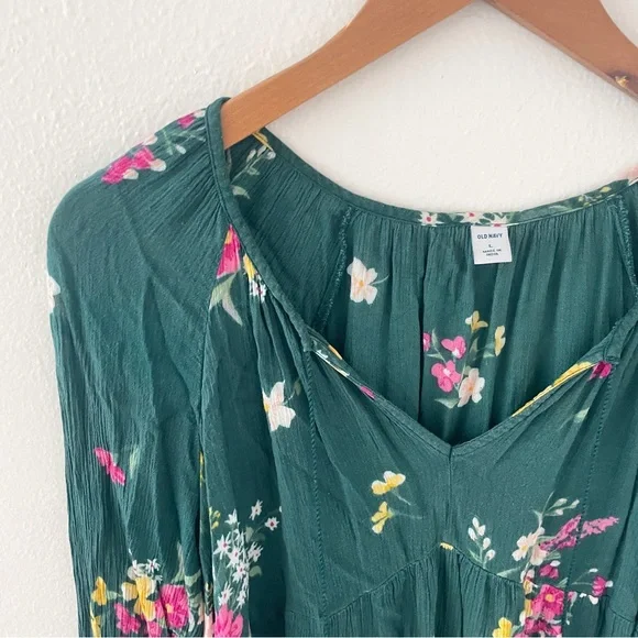 Old Navy Long Sleeve Tunic Top - Green - Picture 3 of 3